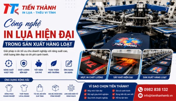 Công nghệ in lụa hiện đại trong sản xuất hàng loạt
